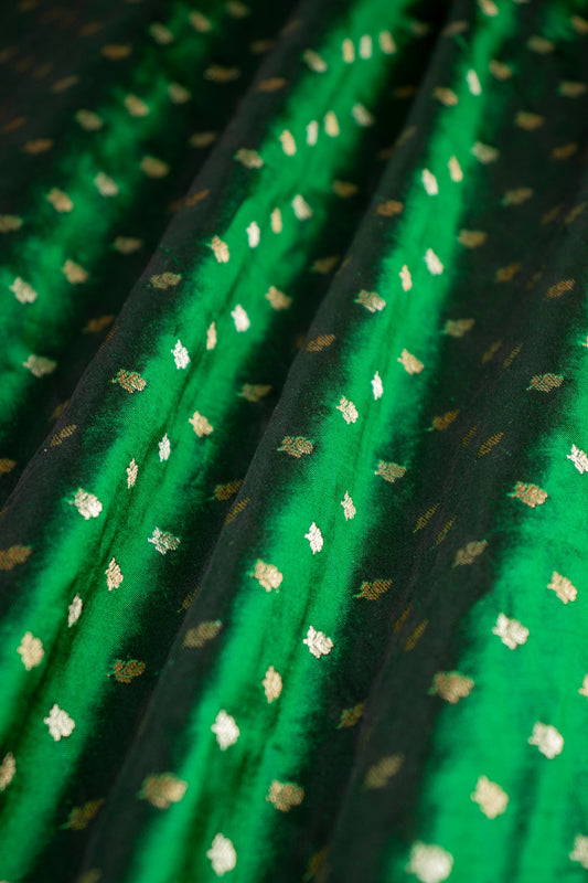 Handwoven Green Silk Fabric