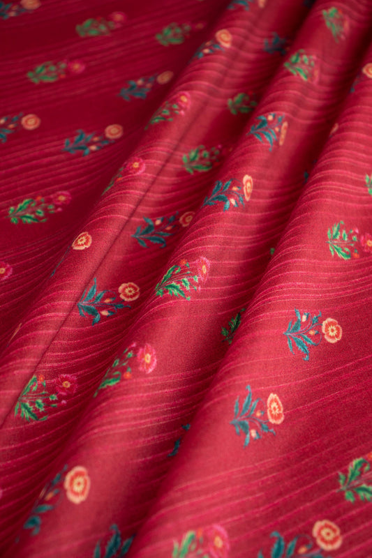 Handwoven Pink Chanderi Fabric