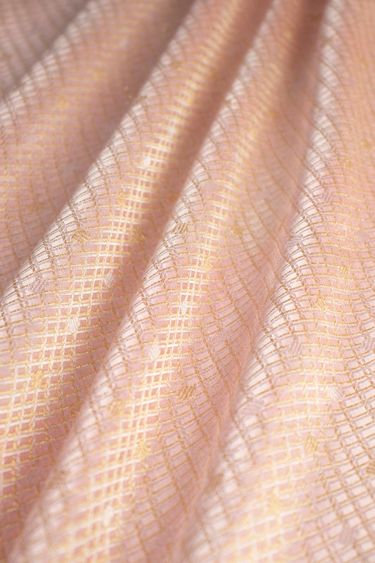 Handwoven Pink Silk Fabric