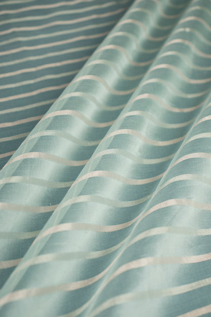 Handwoven Blue Organza Fabric