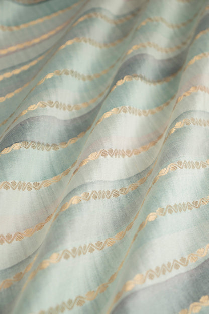 Handwoven Blue Chanderi Fabric