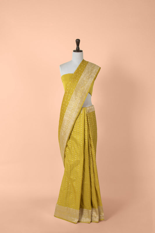 Handwoven Yellow Silk Saree