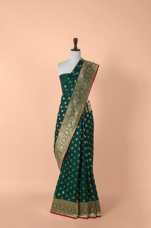 Handwoven Green Silk Saree