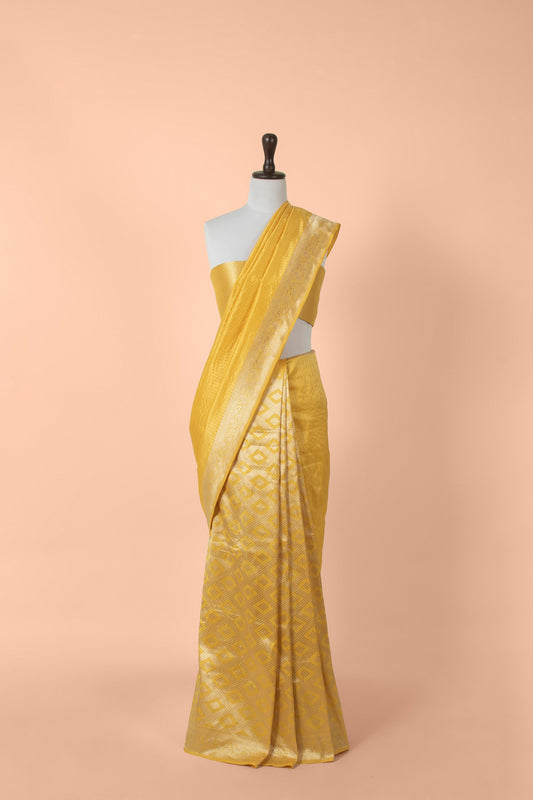 Handwoven Yellow Silk Saree