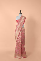 Handwoven Pink Silk Saree