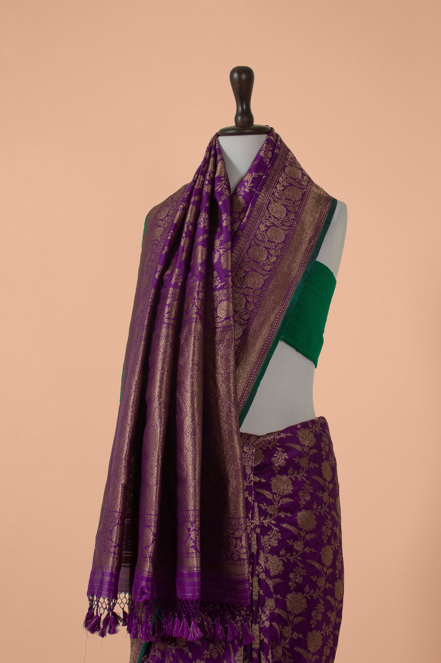 Handwoven Purple Silk Saree