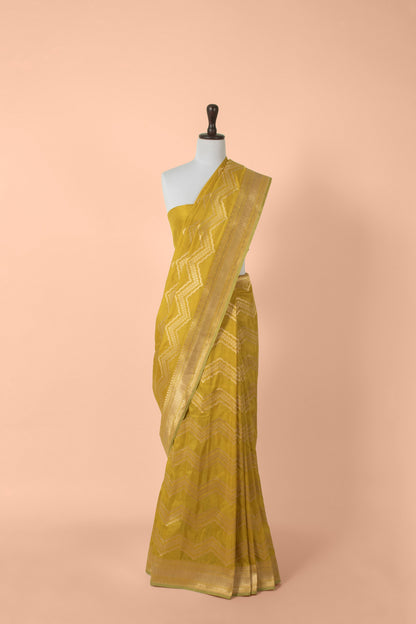 Handwoven Yellow Silk Saree