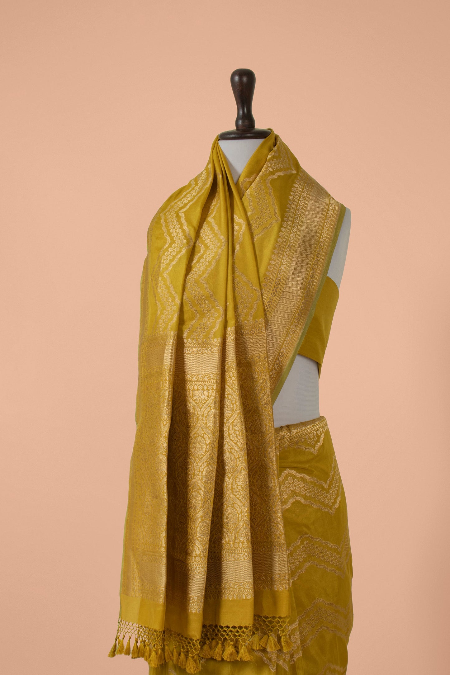 Handwoven Yellow Silk Saree