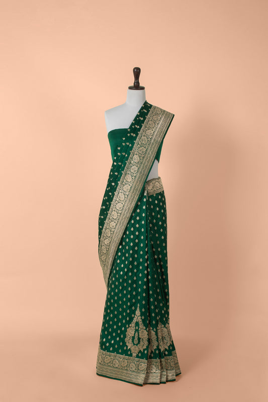 Handwoven Green Silk Saree