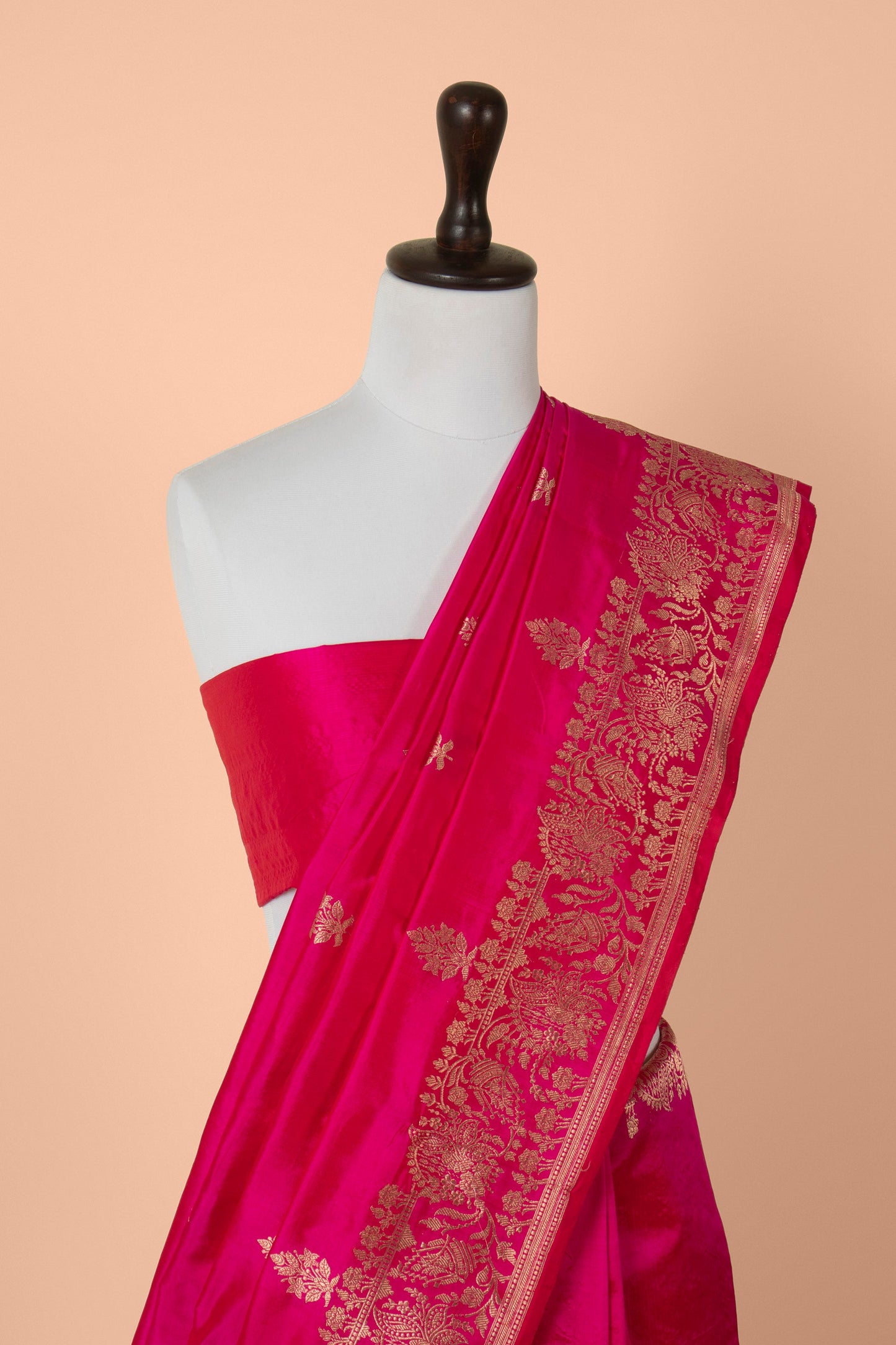 Handwoven Pink Silk Saree