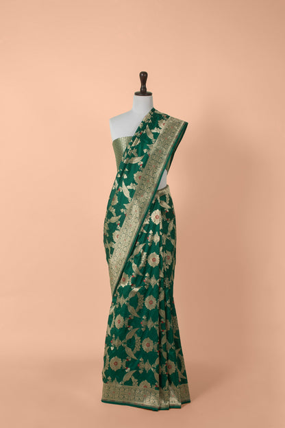 Handwoven Green Silk Saree