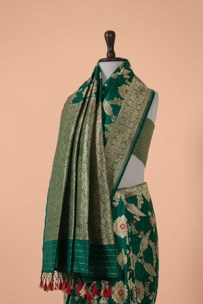 Handwoven Green Silk Saree