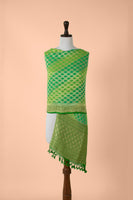 Handwoven Green Georgette Dupatta