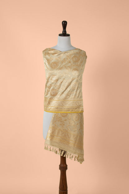 Handwoven Gold Silk Dupatta