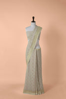 Handwoven Beige Georgette Saree