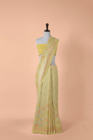 Handwoven Yellow Georgette Saree
