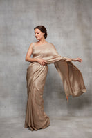 Handwoven Beige Silk Saree