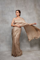 Handwoven Beige Silk Saree