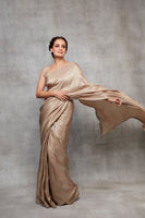 Handwoven Beige Silk Saree