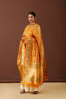 Handwoven Yellow Banarasi Silk Patola