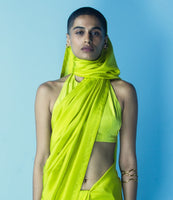 Lime Green Halter Blouse