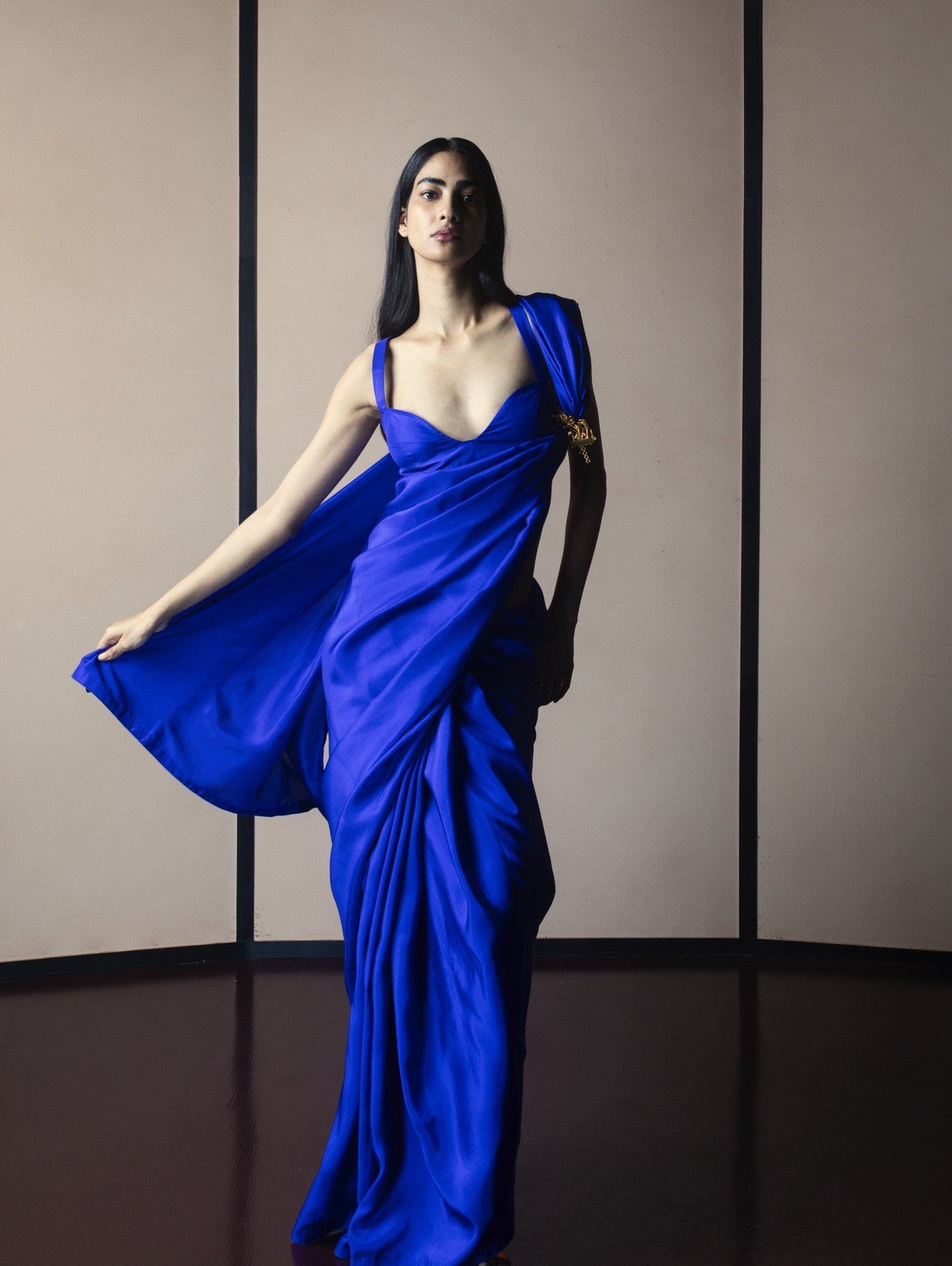 Handwoven Midnight Blue Silk Saree