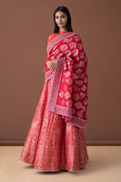 Handwoven Red Silk Dupatta (Mehfooz 2018)
