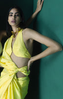 Lemon Yellow Halter Blouse